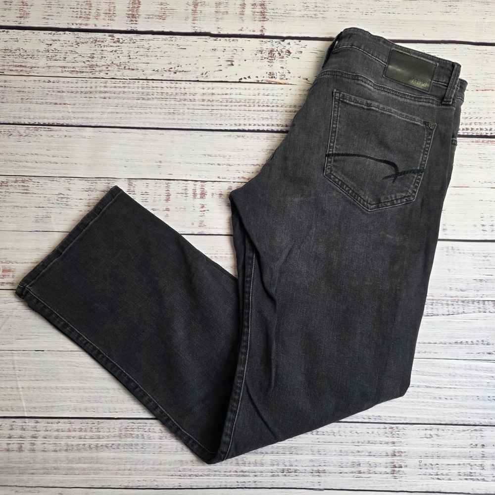 Mavi Matt Relaxed‎ Straight Leg Jeans Mens 33x30 Black Washed Denim 0033721211